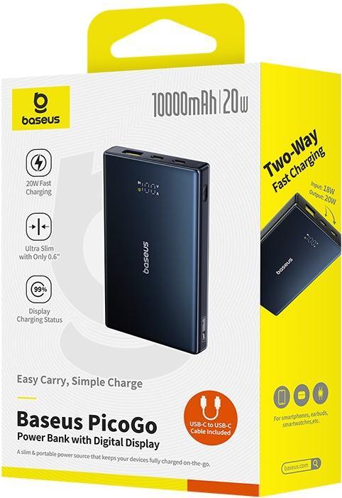 Produktbild Baseus PicoGo 10000mAh 20W powerbank (black) (10000 mAh)