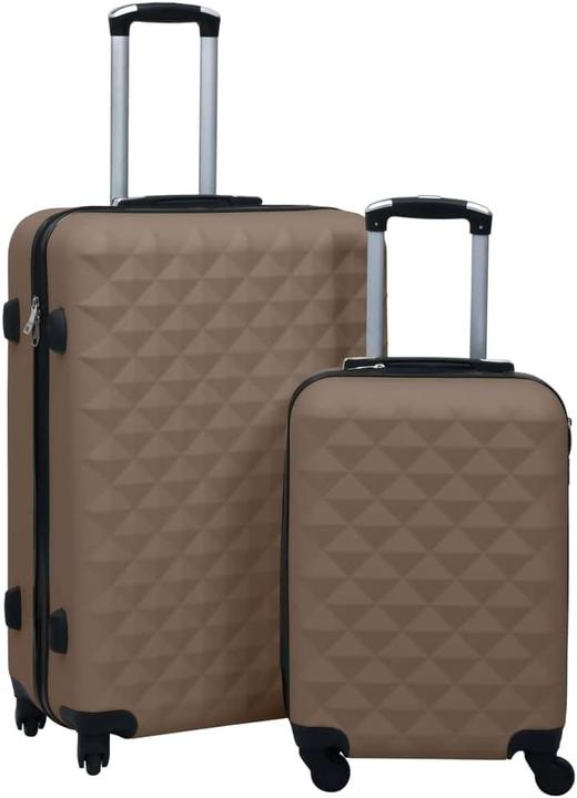 Actual product image VidaXL Hard Shell Trolley, Brown (Hand luggage (up to 50 litres), L (90 - 115l))