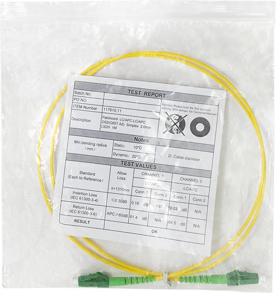 Produktbild LogiLink LWL Patchkabel, 2x LC-Simplex, OS2, 1,0 m, gelb (1 m)