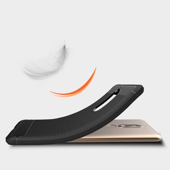 Produktbild König Design Nokia 5.1 Case Carbon Fiber Optik Brushed Schutz Hülle Bumper Cover Etui Grau (Nokia 5.1)