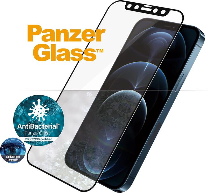 Productafbeelding PanzerGlass Koffervriendelijk Zwart AB ABL (1 Stuk, Apple iPhone 12 Pro Max)