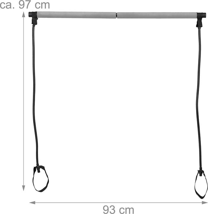 Actual product image Relaxdays Pilates bar + resistance bands