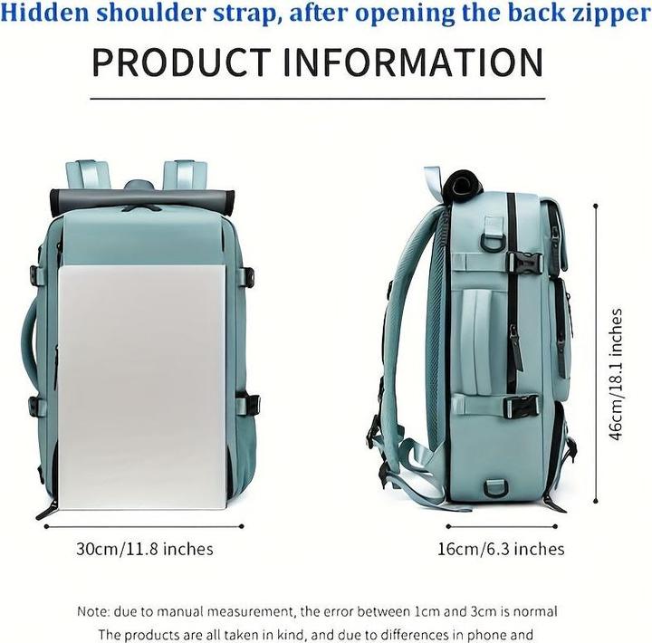 Produktbild Only-Bags.Store Wasserdicht 40.64 Cm Business Laptop Rucksack, Reise-Rucksack mit separater Schuhtasche, Outdoor