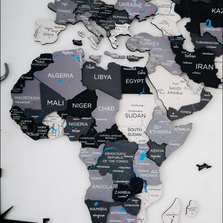 Image du produit Enjoy The Wood Carte du monde en 3D (120 x 200 cm)