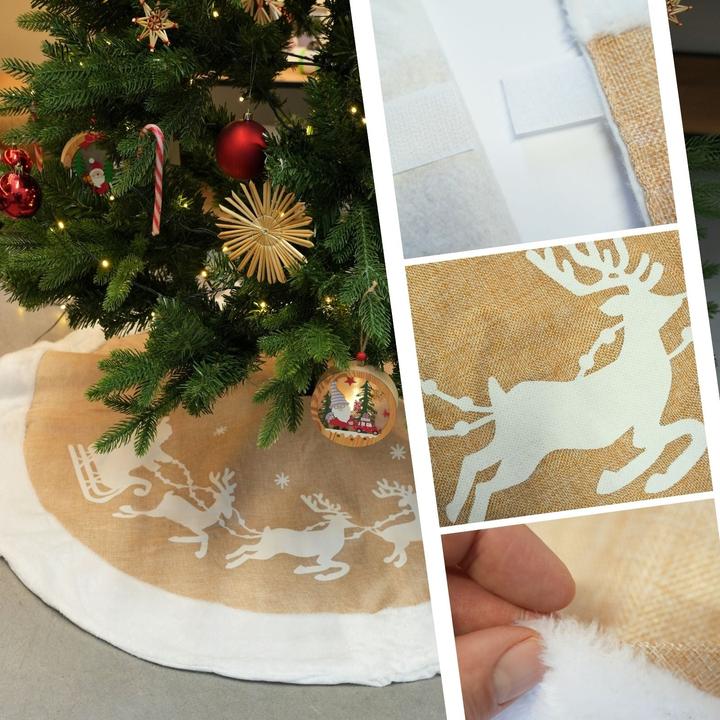 Image du produit Hermex Jupe de sapin Couverture de sapin de Noël Tapis de sapin de Noël Jupe de sapin (1 -pièce)