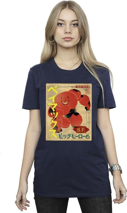 Immagine prodotto Disney Big Hero 6 Baymax Baymax Newspaper Maglietta Ampia Donna (XL)