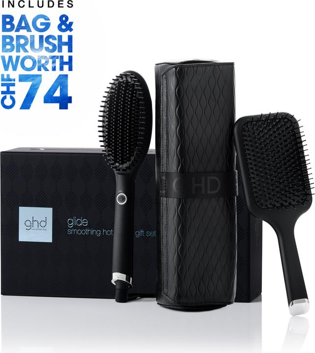 Produktbild ghd Iced Luxe Collection - Glide Geschenkset - Smoothing Hot Brush (Glättbürste)