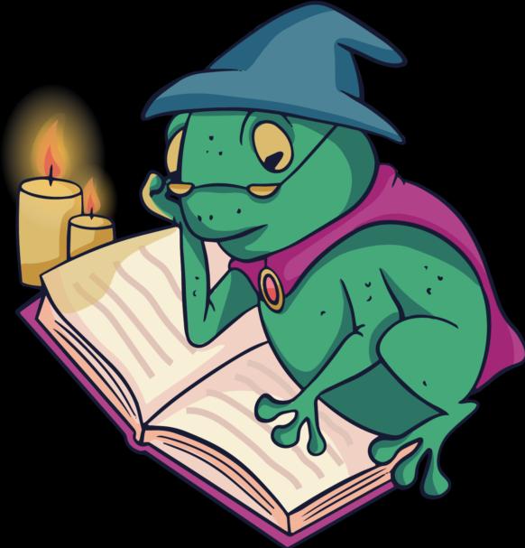 Produktbild Bügelbilder Bügelbild Mythic Magic Frog on Book