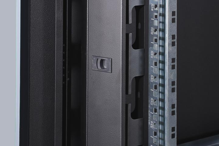 Actual product image Digitus Network cabinet 48.3cm 19inch 42U H2053mmxW800mmxD1000mm black with glass door incl. 28xmounting (42 RU, 19 inch rack)
