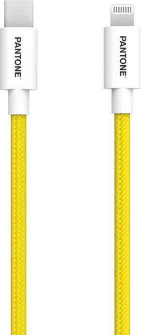 Produktbild Pantone MFi Kabel Lightning - USB-C 1,5m PT-CTL002-5 Gelb 102C (1.50 m, USB 3.2 Gen 1)