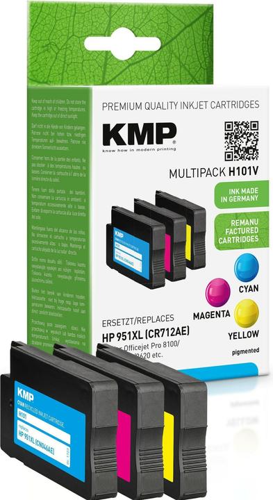 Produktbild KMP Tinte ersetzt HP951XL (CR712AE) (M, C, Y)