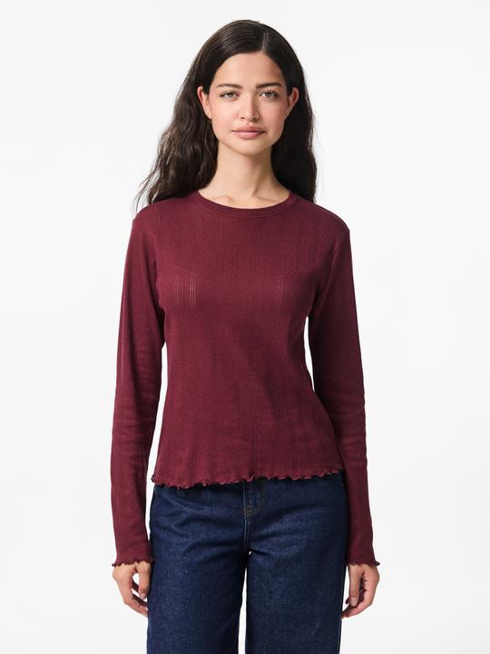 Produktbild Pieces Pcmarie Ls O-Neck Poin Top Jrs Noos Bc (L)