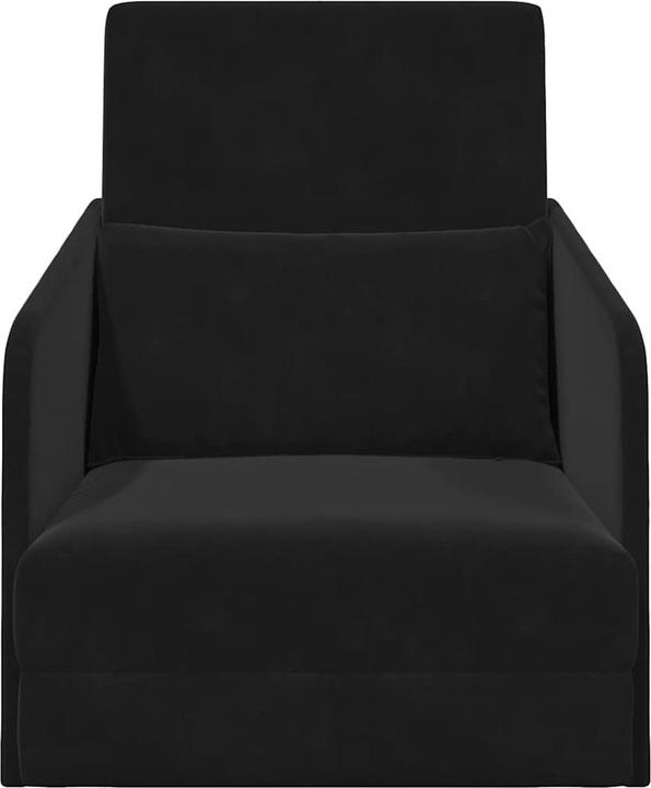 Produktbild VidaXL Boden Sofa Bett 2-in-1 Schwarz 65x80x83 cm Samt