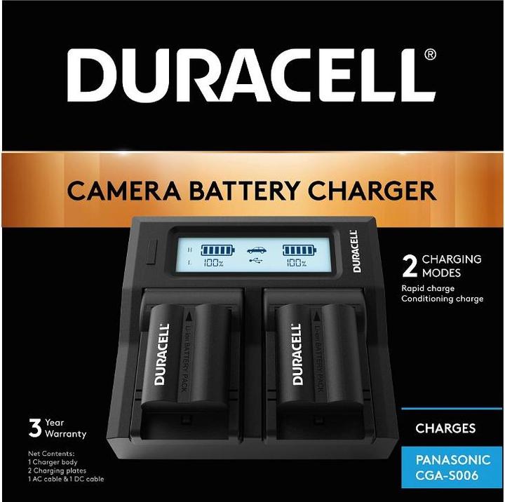 Actual product image Duracell Dual charger for DR9668/CGA-S006 (Camera battery charger)