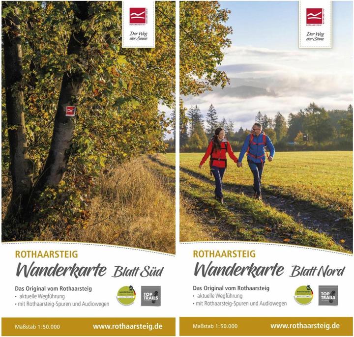 Produktbild Wanderkarte Rothaarsteig Sd / Nord. 1 : 50 000