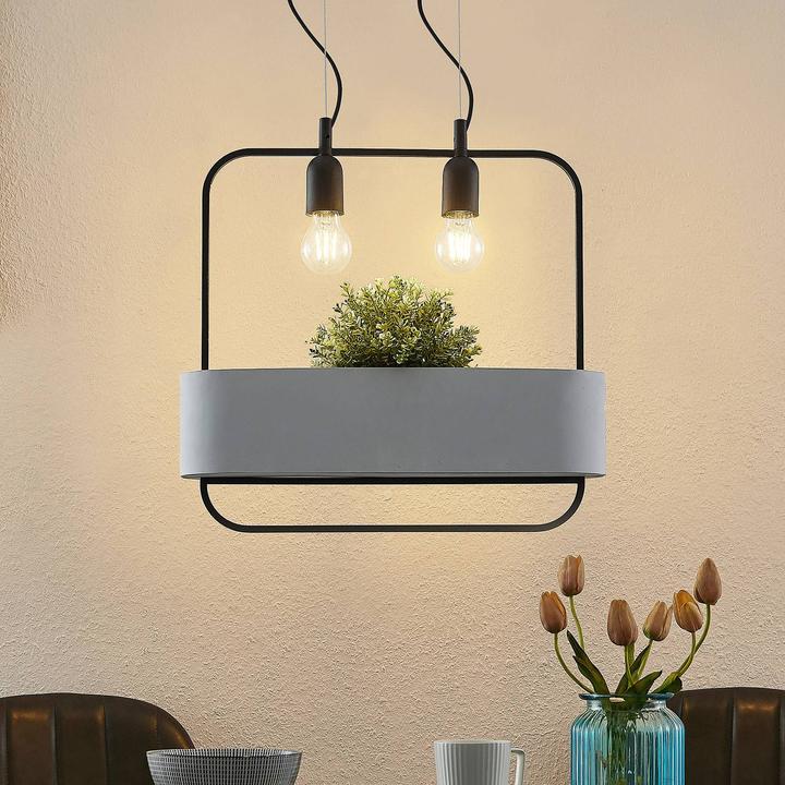 Produktbild Lucande Teona Pendelleuchte Black/Grey (E27)