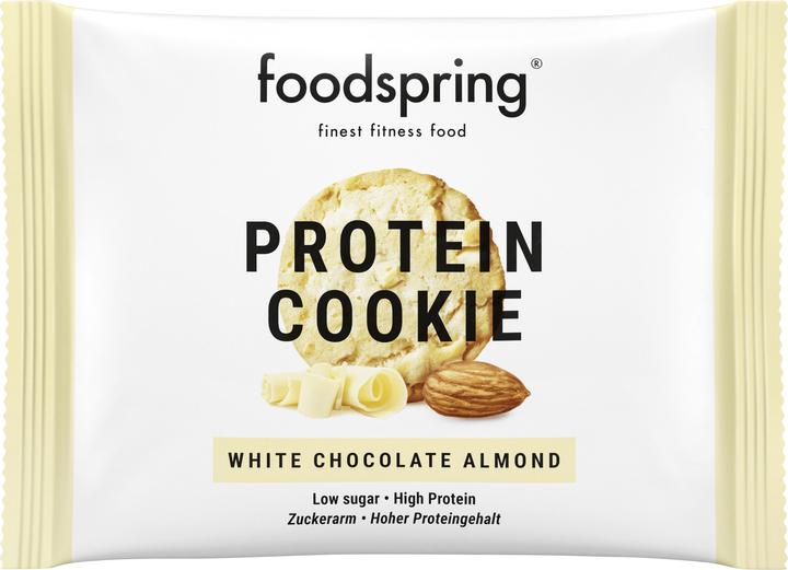 Actual product image Foodspring Protein Cookie White Chocolate (White Chocolate Almond, 1 pcs., 50 g)