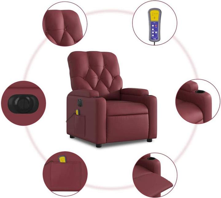 Immagine prodotto VidaXL Sedia da massaggio elettrica in similpelle