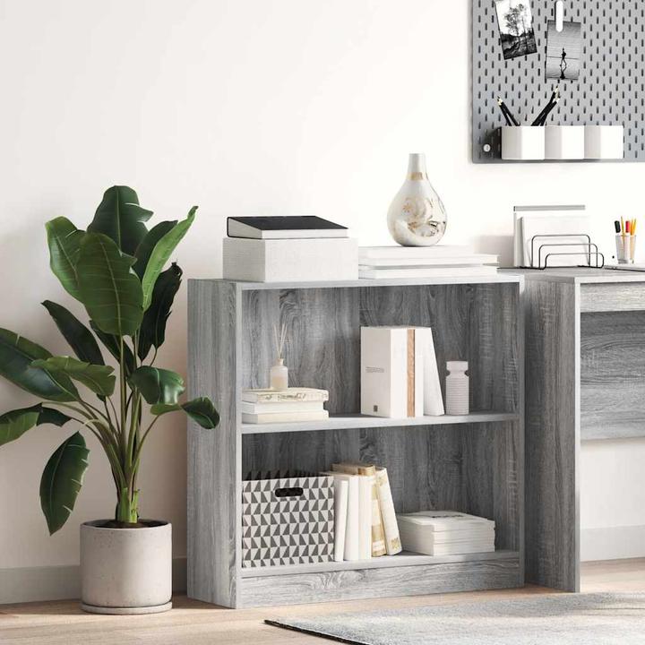 Immagine prodotto VidaXL Bücherregal Regal Standregal Büroregal Aufbewahrungsregal Grau Sonoma (80 x 24 x 76 cm)