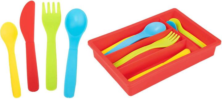 Toi-Toys Startseite Essen Besteckset mit Tablett, 16-tlg.