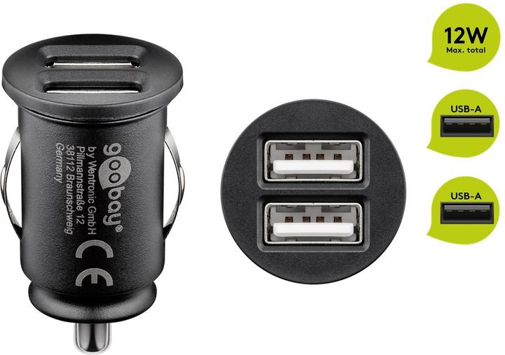 Image du produit Goobay Double chargeur de voiture USB