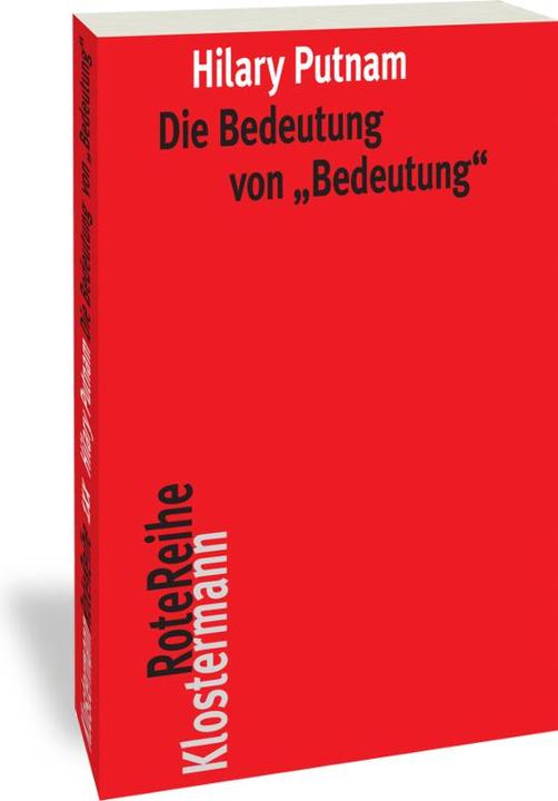 Actual product image Die Bedeutung von 'Bedeutung' (German, Hilary Putnam, Wolfgang Spohn, 2021)