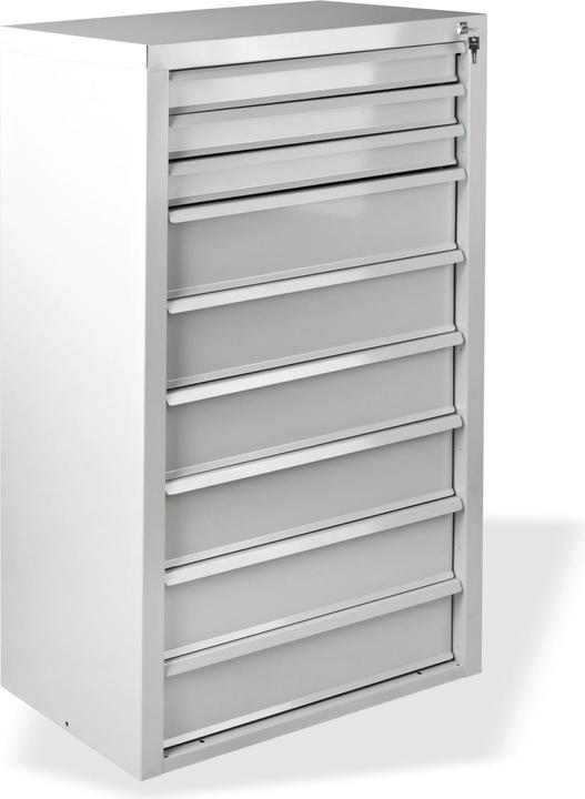 Produktbild ADB MAMMUT Schubladenschrank lichtgrau 9 Schubladen 70,0 x 43,5 x 120,0 cm (70 cm, 43.50 cm)