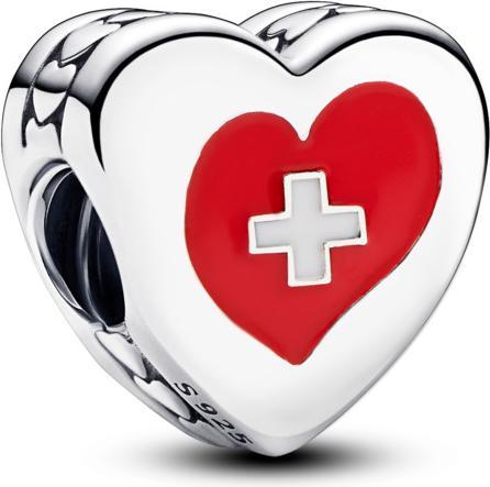 Pandora Schweiz Flagge Herz (Silber 925)