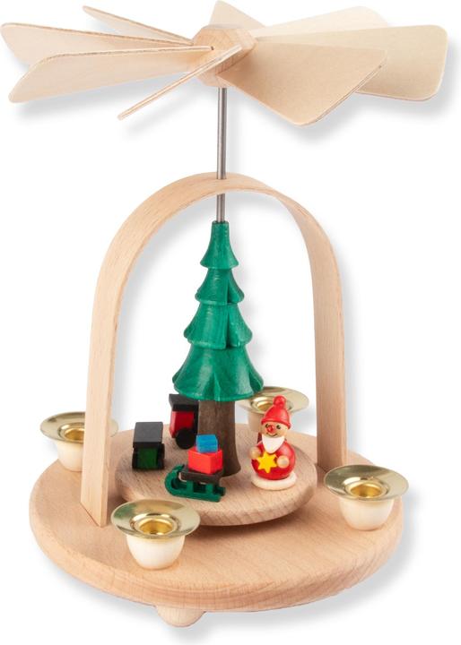 Holzwaren Egermann Pyramide "Weihnachtsmann" handgefertigt aus dem Erzgebirge