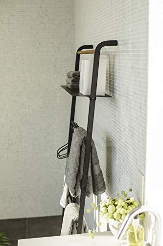 Actual product image Yamazaki Leaning clothes ladder with TOWER shelf