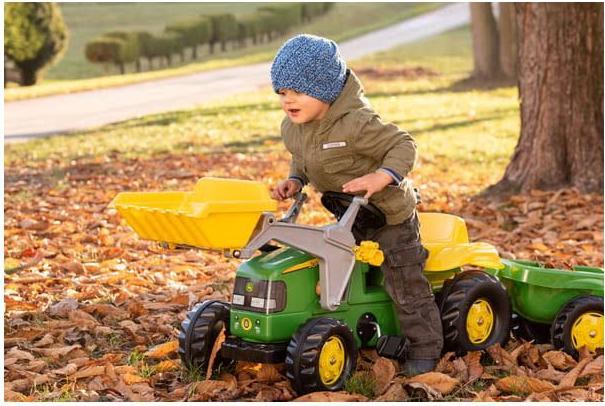 Image du produit Rolly Toys Tracteur John Deere avec chargeur et remorque