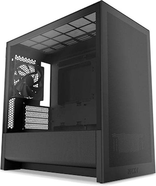 Immagine prodotto NZXT H3 Flow (2025) All Black Midi Tower ATX Gaming Gehäuse schwarz mit Glasfenster (ATX)