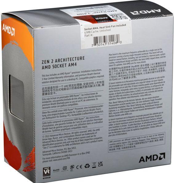Productafbeelding AMD Ryzen 3 4100 3.8 GHz (AM4, 3.80 GHz, 4 -Core)