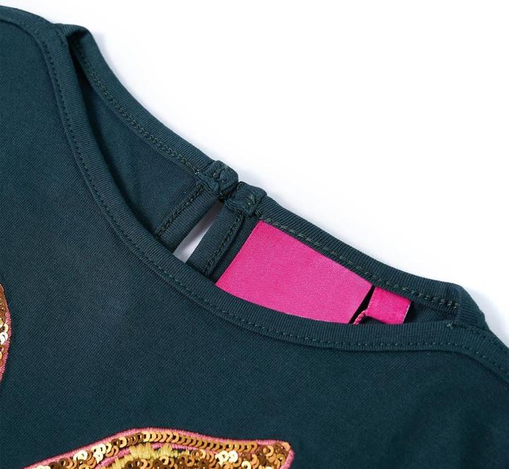 Immagine prodotto VidaXL Camicia da bambino a maniche lunghe verde scuro 116,Materiale: 95 (116)