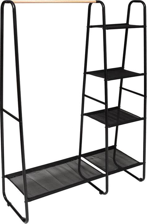 Productafbeelding 5Five Kapstok met schoenenrek - Zwart