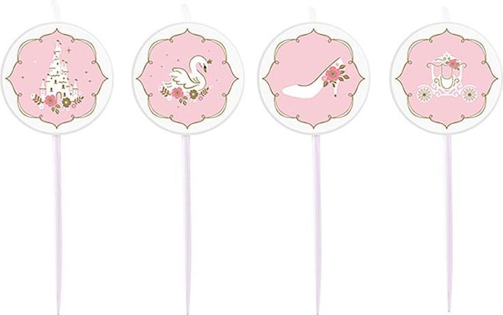 Produktbild Amscan 4 Figurenkerzen Princess (4 x)
