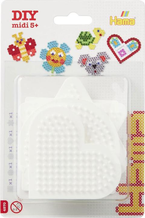 Productafbeelding Hama Perlen Vierkant, Cirkel, Zeshoek, Hart, Ster