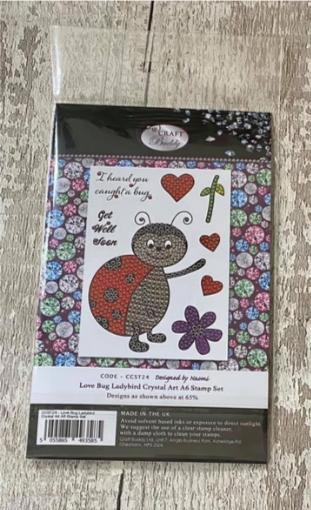 Image du produit Craft Buddy Crystal Art A6 Stamp "Love Bug Ladybird" (Oiseau de l'amour)