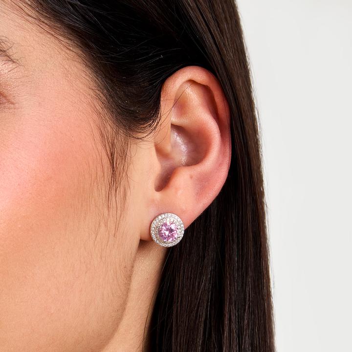 Image du produit Morellato Shiny Silver Earrings With Pink Zircon Tesori Saiw273 (Argent 925)