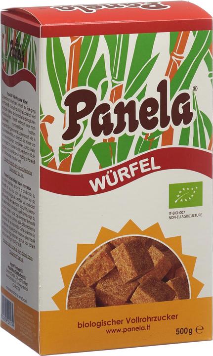 Actual product image Panela Organic whole cane sugar cubes, 500 g (527 g)