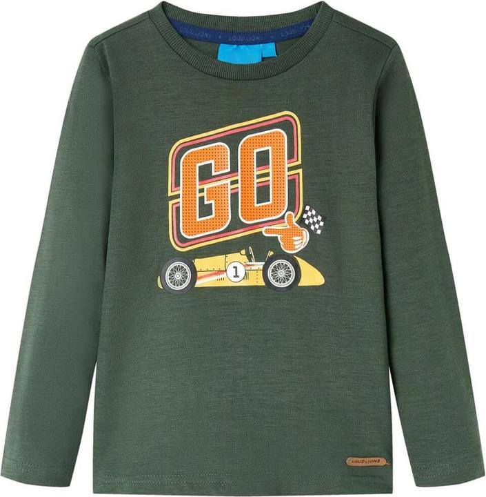 VidaXL Kinder-Langarmshirt Dunkelgrün 128,Material: 100 (128)