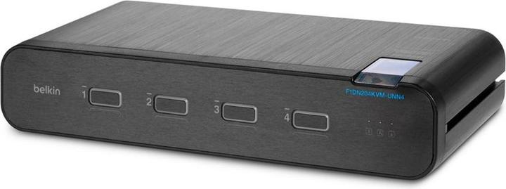 Belkin F1DN204KVM-UNN4, 3840 x 2160 pixels, 4K Ultra HD, Rack mounting, Black