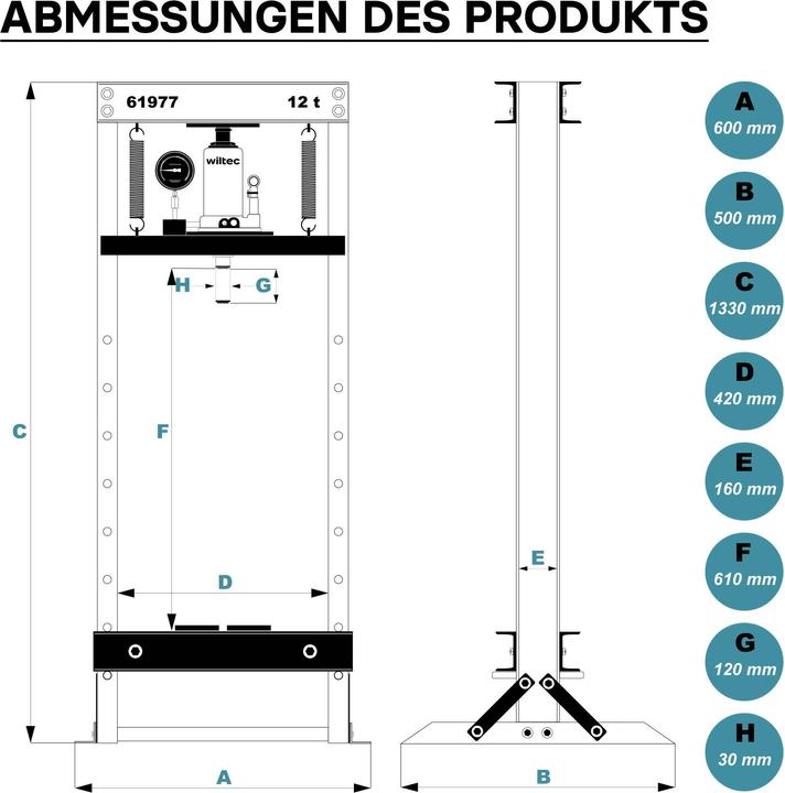Produktbild Wiltec Werkstattpresse