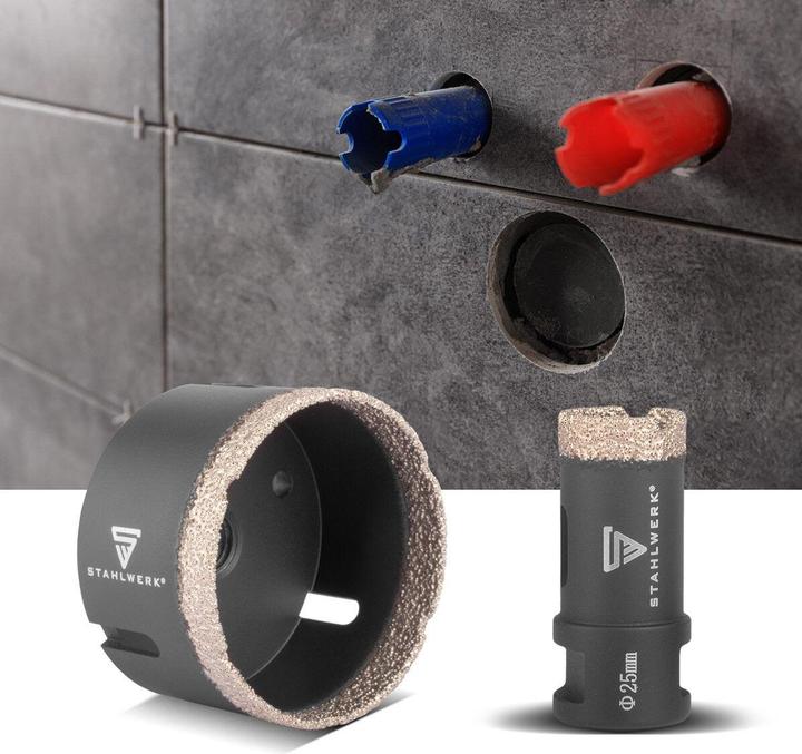 Produktbild Stahlwerk Diamant-Bohrkronen 10er Set 6-68 mm M14 für Winkelschleifer (68 mm)