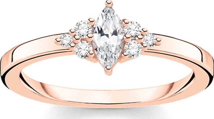 Immagine prodotto Thomas Sabo Anello Vintage Pietre Bianche Oro Rosa (58, 925 Argento)