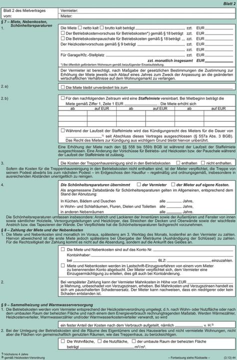 Nährwerte und Zutaten Rnk Verlag Vordruck "Universal-Mietvertrag fr Wohnungen" (4 x)