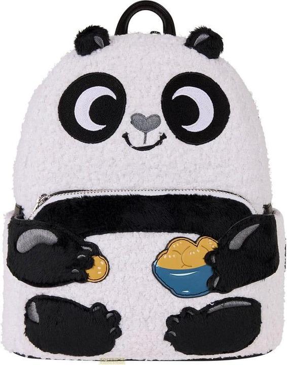 Actual product image Loungefly Kung Fu Panda plush backpack 26cm