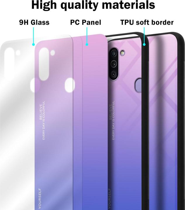Image du produit Cadorabo Couverture en verre TPU 2 couleurs (Samsung Galaxy M11, Samsung Galaxy A11)