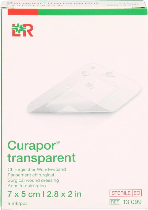 Actual product image Curapor Wound dressing 7x5cm transparent (5 x)
