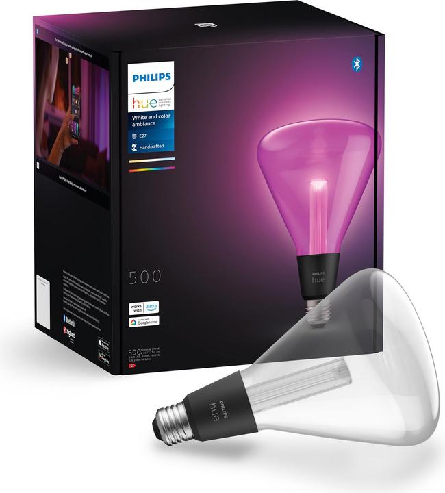 Produktbild Philips Hue White & Color Ambiance Lightguide Triangle (E27, 6.80 W, 500 lm, 1 x, G)